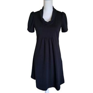 Calvin Klein Dress Women's 4 Black Puff Sleeves Cowl Neck Short Sleeve‎ Classic